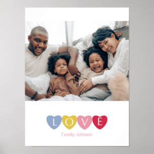 Anpassningsbar fotocollage kärlek familj enkel poster