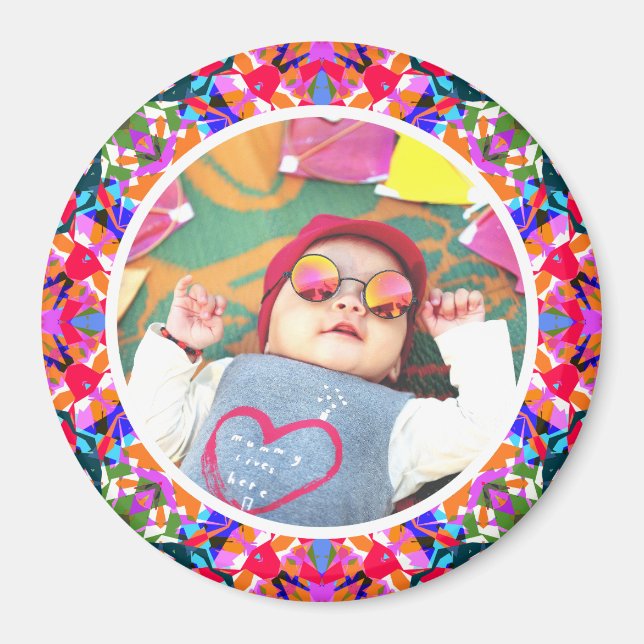 Anpassningsbar Fotodopamindekorfärgad maximalist Magnet (Framsidan)