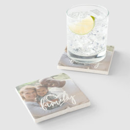 Anpassningsbar Fotofamiljskript Stenunderlägg