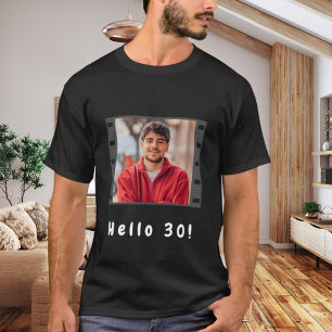 Anpassningsbar fotofilm hej killes manar black t shirt