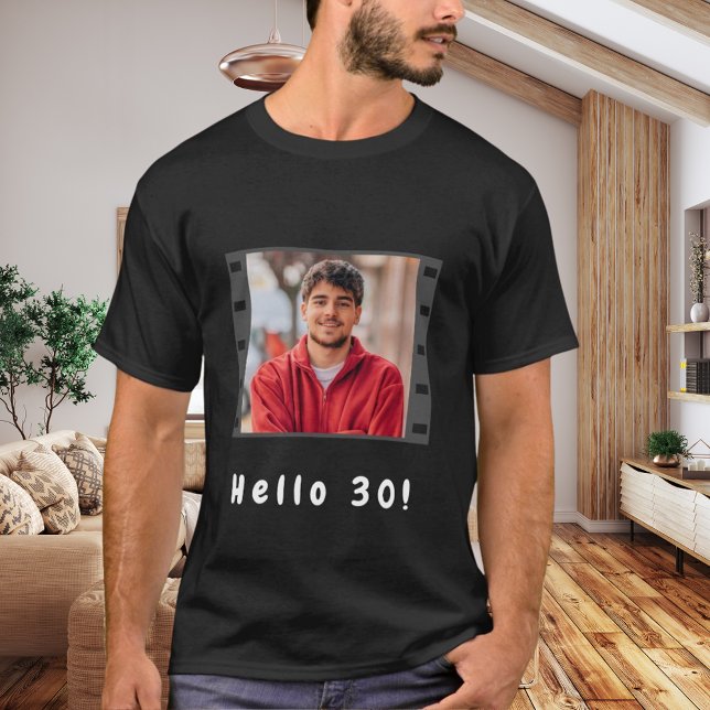 Anpassningsbar fotofilm hej killes manar black t shirt (Skapare uppladdad)