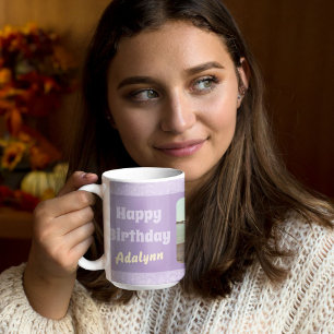 Anpassningsbar Fotogåvor för 21 år gammalt kvinnli Kaffemugg