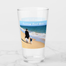 Anpassningsbar fotoglaset med text glaskopp