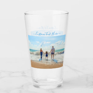 Anpassningsbar fotoglaset med text glaskopp