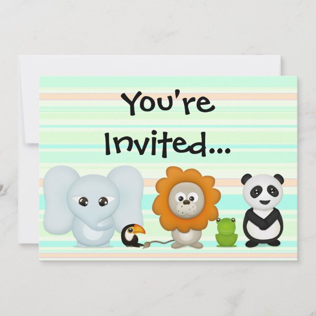 Anpassningsbar Fotoinbjudan, fram/bak-Babyar... Inbjudningar (Framsida)