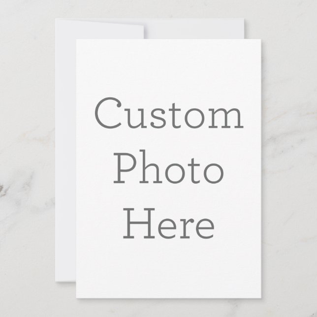 Platt inbjudan, Storlek: 12.7 x 17.8 cm, Papper: Signature matt, Hörn: Kvadrat, Kuvert: Vit, Tryckkvalitet: Standard (Framsida)