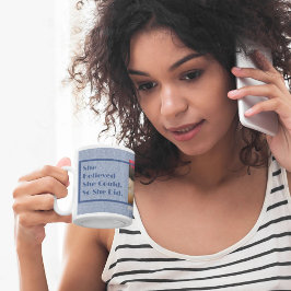 Anpassningsbar Fotoinspirationsgåvor för kvinnor B Kaffemugg