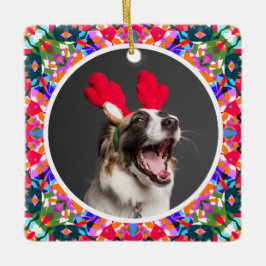 Anpassningsbar Fotojul jul Hund Mamma Morsa Pappa  Julgransprydnad Keramik