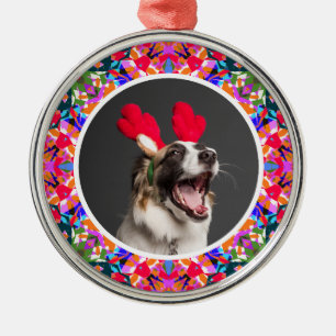 Anpassningsbar Fotojul jul Hund Mamma Morsa Pappa Julgransprydnad Metall