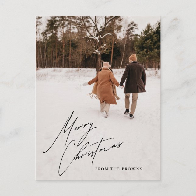 Anpassningsbar Fotojulkort Personlig vykort (Framsida)