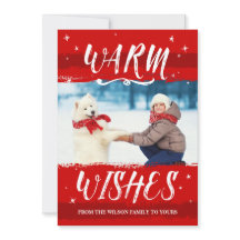 Anpassningsbar Fotojulkort - Varm Önskemål 2017