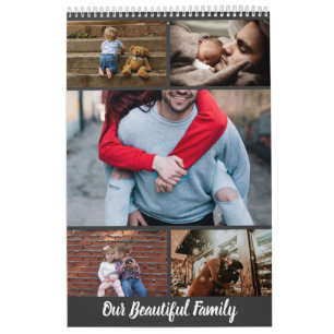 Anpassningsbar fotokalender 4 bild i månaden var kalender