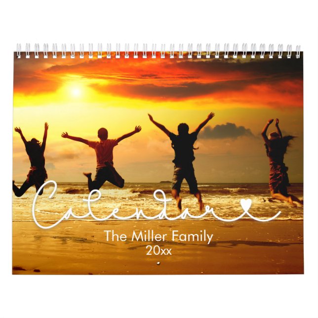 Anpassningsbar Fotokalender, redigerbar kalender (Omslag)