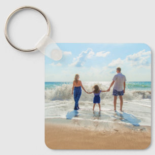 Anpassningsbar Fotokedja i din familj - Sommar Nyckelring