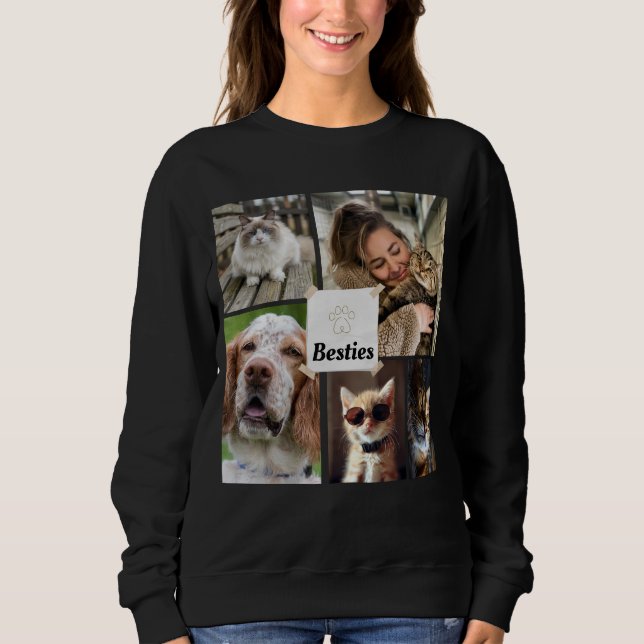 Anpassningsbar fotokollage för djurälskare t shirt (Framsida)