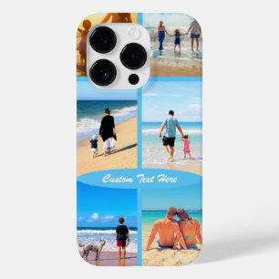 Anpassningsbar Fotokollage Text iphone case dina f