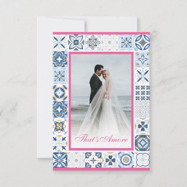 Anpassningsbar Fotokort för Susan - det är Amore V Inbjudningar (Framsida)