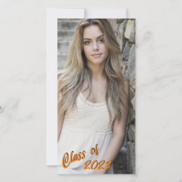 Anpassningsbar Fotolång och Smala Orange klass för Meddelande