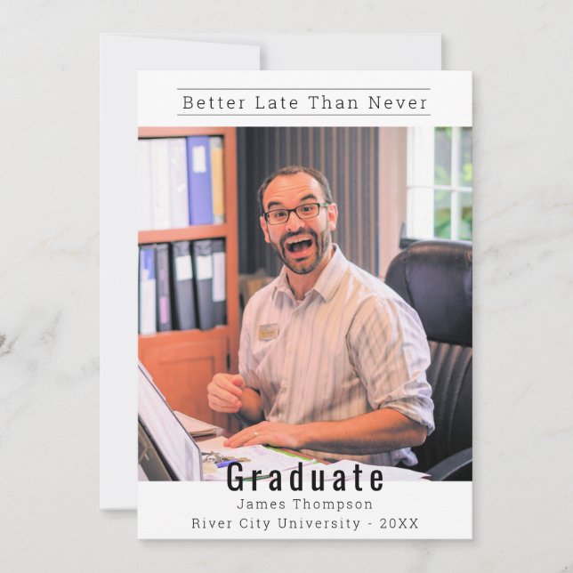 Anpassningsbar Fotomognad Student Studenten Meddelande (Framsida)