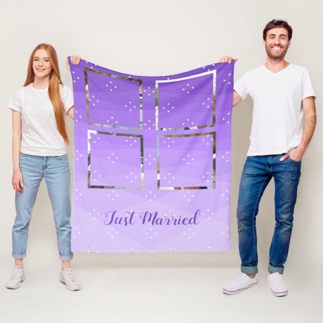 Anpassningsbar Foton för Giftermål Fleecefilt (På plats)