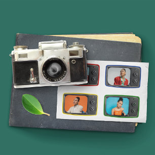 Anpassningsbar Foton i Vintage-TV:s popup-bild Sti Vykort