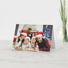 Anpassningsbar foton och julhälsningskort i namn helgkort