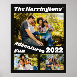 Anpassningsbar Foton och text Poster