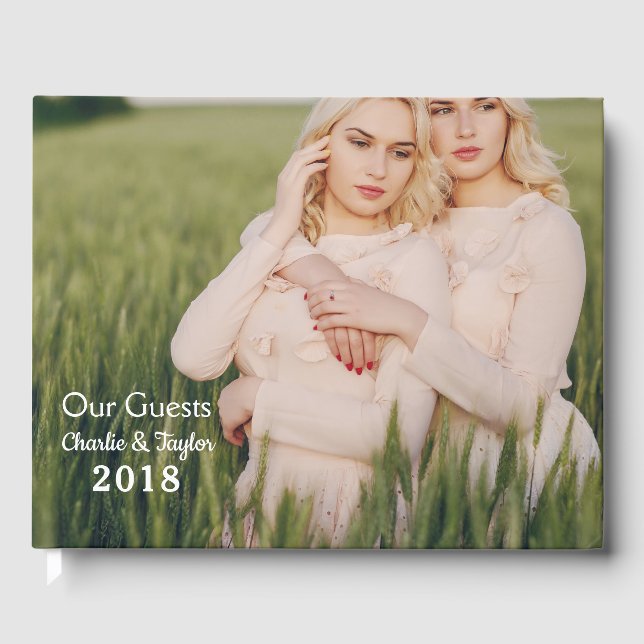 Anpassningsbar Foton och textguide Gästböcker (Framsida)