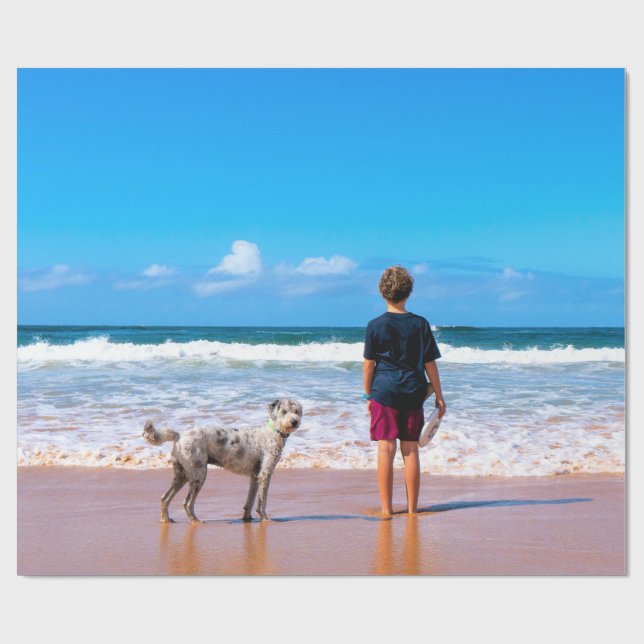 Anpassningsbar Fotoomformning Pappert din egen des Presentpapper (Platt)