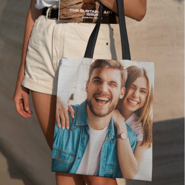 Anpassningsbar Fotoöverföring design din egen Dubb Tygkasse (Skapare uppladdad)