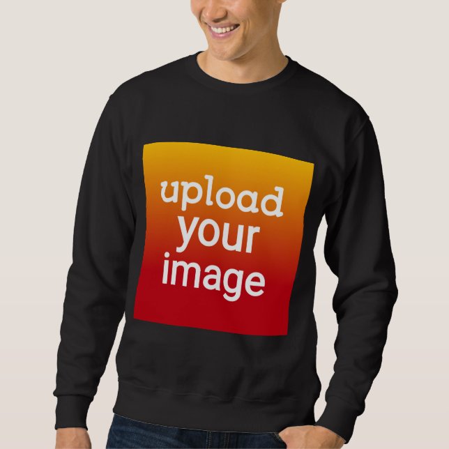 Anpassningsbar Fotoöverföring T-Shirt - Personlig- Lång Ärmad Tröja (Framsida)