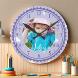 Anpassningsbar, fotopatlås för foto på födelsedags rund klocka<br><div class="desc">Vår "Anpassningsbar Photo Birthday Wall Clock" är en innerlig firande av dina milstolpar, designad för att bli en omedelbar arvshyst i ditt hem. Den här charmerande tidsperioden tjänar inte bara till att säga tiden utan till att frysa ett ögonblick av ditt barns barndom i en vacker visning. Med en mjuk...</div>