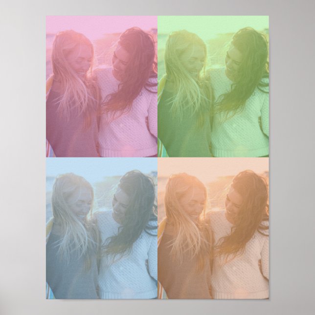 Anpassningsbar Fotopopup-block Färg Poster (Framsidan)