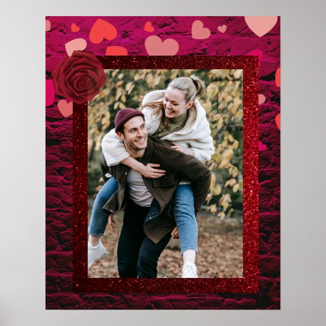 Anpassningsbar-fotopresenten poster valentine kärl (Framsidan)