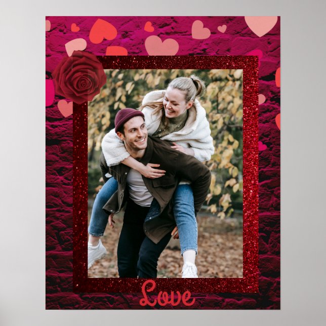 Anpassningsbar-fotopresenten poster valentine kärl (Framsidan)