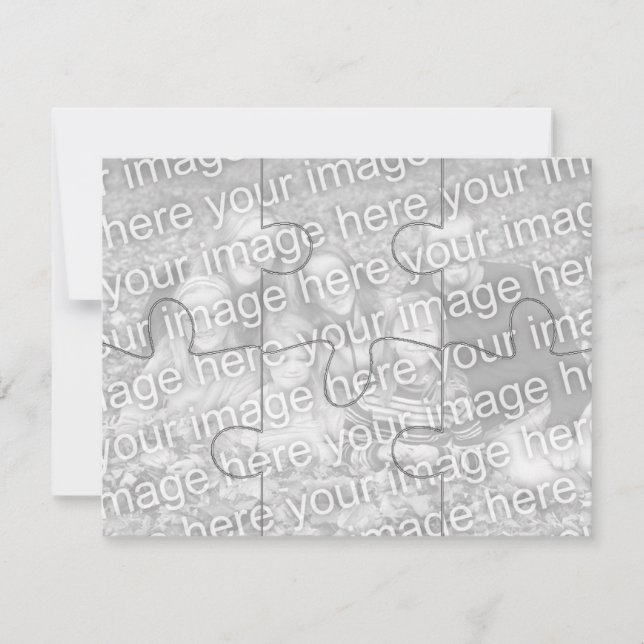 Anpassningsbar Fotopusselkort "Mock" - 6 bitar (Framsida)