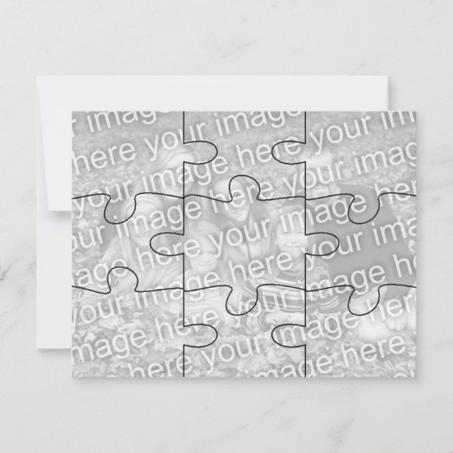 Anpassningsbar Fotopusselkort "Mock" - 9 bitar (Framsida)