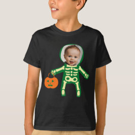 Anpassningsbar fotoskelett Halloween bus eller god T Shirt