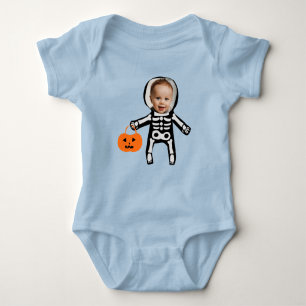 Anpassningsbar fotoskelett Halloween bus eller god T Shirt