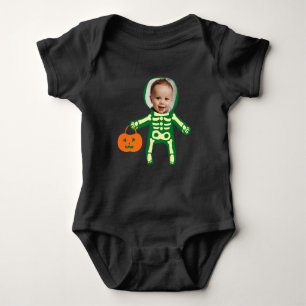 Anpassningsbar fotoskelett Halloween bus eller god T Shirt