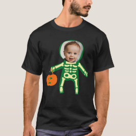 Anpassningsbar fotoskelett Halloween bus eller god T Shirt