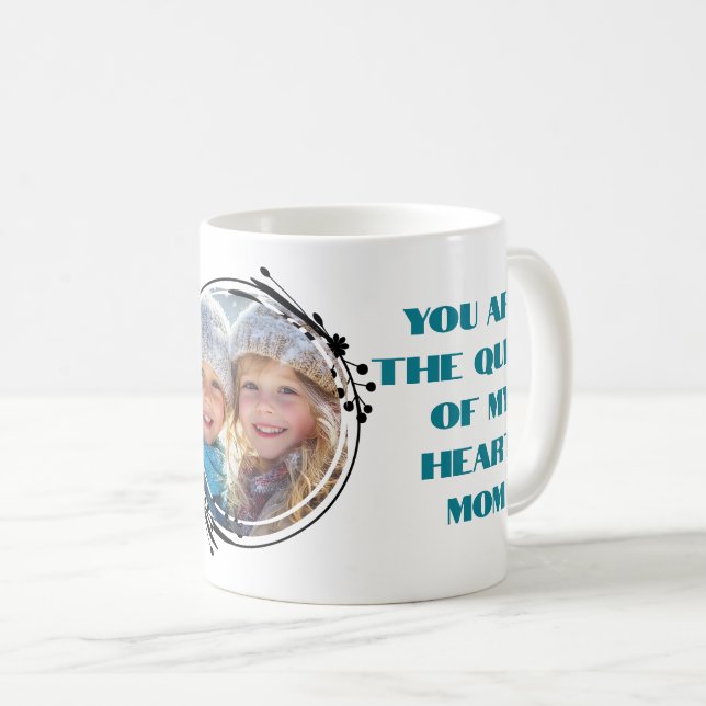 Anpassningsbar-fotot Bästa mamma någonsin mors dag Kaffemugg (Framsida höger)