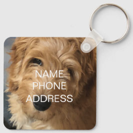 Anpassningsbar fotot bild namn kontaktinfo monogra nyckelring