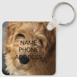 Anpassningsbar fotot bild namn kontaktinfo monogra nyckelring