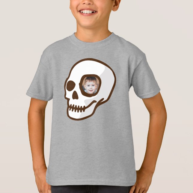 Anpassningsbar fotot Skull day of the dead läskigt T Shirt (Framsida)