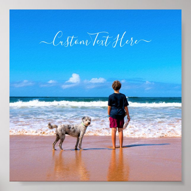 Anpassningsbar fotot som Poster med Namn (Framsidan)