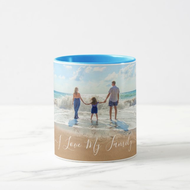 Anpassningsbar Fototext Din egen design i Kärlek m Mugg (Center)