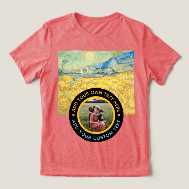 Anpassningsbar Fototext - födelsedag Helgdag T Shirt (Design Framsida)