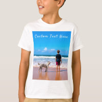 Anpassningsbar Fototext och T-Shirt med foton