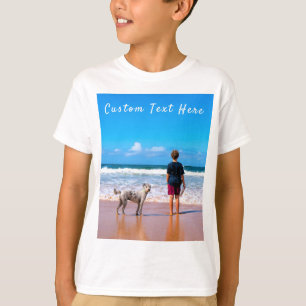 Anpassningsbar Fototext och T-Shirt med foton